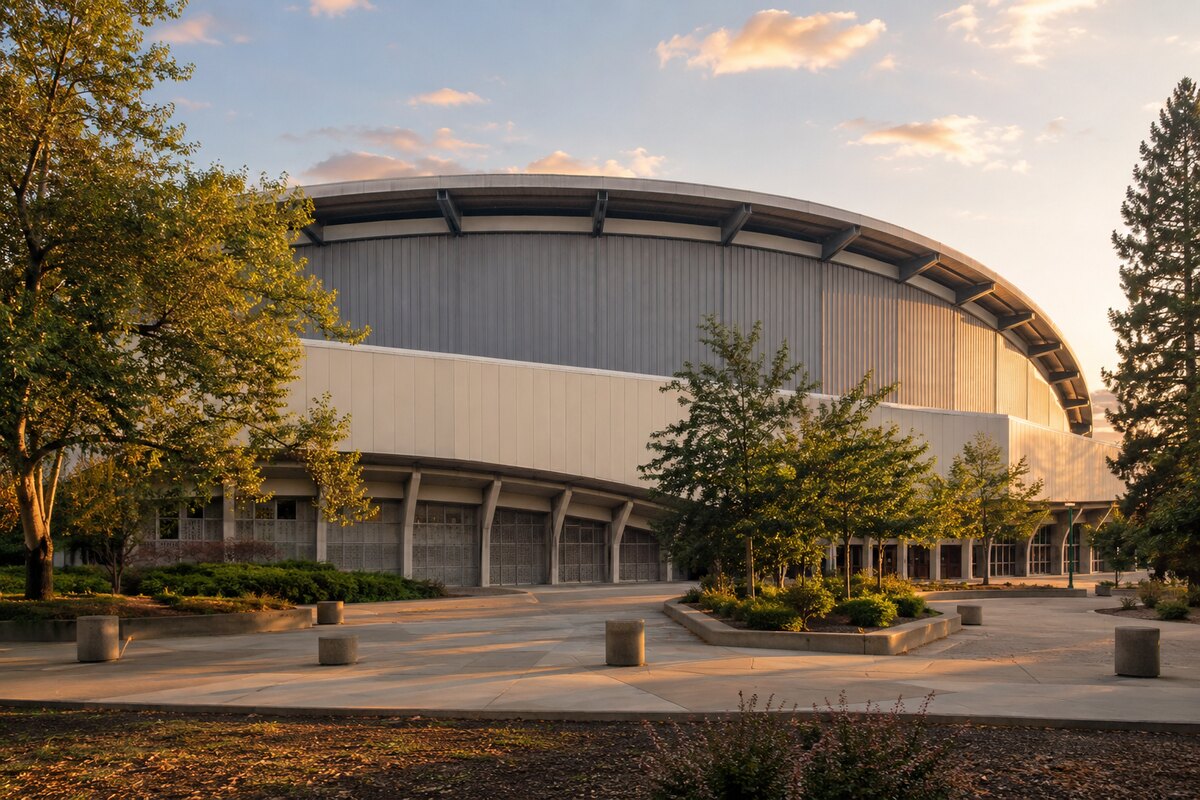 Temporary AI-generated placeholder representing Veterans Memorial Coliseum
